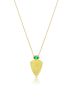 18K Emerald and Diamond "Shield" Pendant 