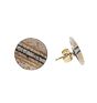 Mixed Metal & Diamond Stud Earrings