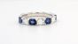 Emerald Cut Sapphire & Diamond Band