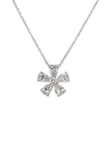 Diamond Flower Pendant