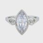 Marquise Cut Three Stone Engagement Ring
