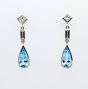 Aquamarine Pear Drop Earrings