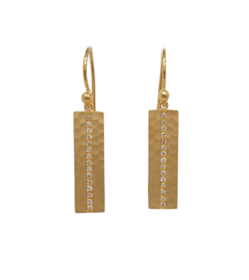 Hammered Drop Earrings